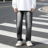 春季牛仔裤2026新款直筒裤宽松水泥做旧弹力高街男士潮流YZ89-P50，男装牛仔裤，星座509