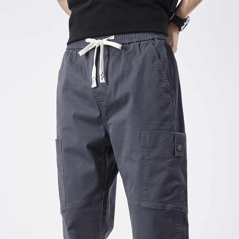 日系机能工装裤男春夏季新款男生宽松直筒阔腿休闲长裤M2403-P55,男装休闲裤,星座509