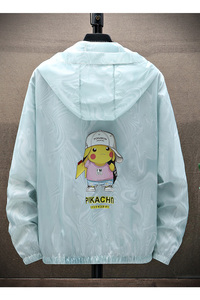 皮卡丘防晒衣印花开衫外套褂子男夏季防晒服超薄透气TY1609-P30图片