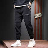 秋冬灯芯绒束脚裤子男士哈伦裤复古宽松条绒秋款休闲九分D829-P45，男装休闲裤，星座509