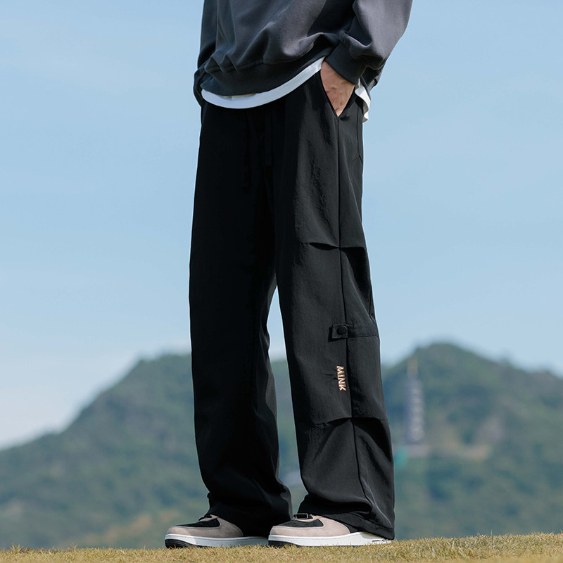 伞兵裤男秋季新款阔腿休闲裤子潮牌宽松直筒工装长裤Z9807A-P45,男装工装外套,星座509