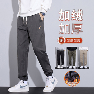 秋冬季宽松加厚束脚美式复古水洗工装裤休闲长裤M620-P35/加绒P45图片
