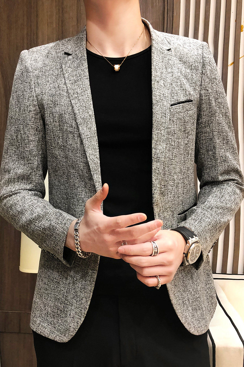 2021春季男士夹克男装潮流帅气西服外套青年小西装潮X18-P75,男装西服,星座509