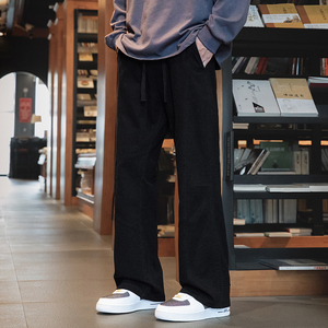 hiphop痞帅炸街休闲裤男秋季美式直筒微喇裤子潮休闲裤Z9871-P45图片