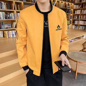 外套男秋季上衣潮流ins棒球服百搭秋装休闲工装夹克H0918图片