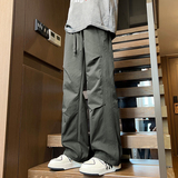 美式铆钉伞兵冲锋裤男秋季阔腿休闲裤宽松工装长裤子潮Z9855-P45，男装休闲裤，星座509