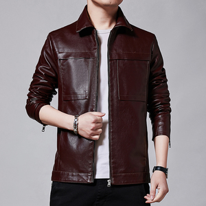 2021新款男外套男款春秋运动夹克衫衣服潮牌夹克皮衣男装C830-P60图片