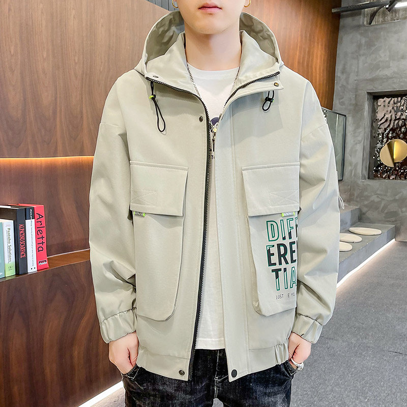 2021春季新款工装外套男潮流韩版连帽帅气春装夹克TY2112-P65图片