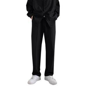 主推裤子男士新款潮牌阔腿九分裤秋季直筒运动休闲长裤子YZ20-P35图片