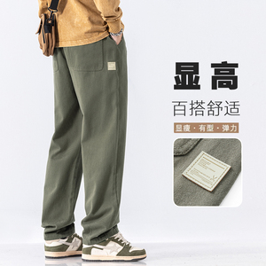 日系工装裤男秋冬款宽松垂感阔腿休闲裤直筒裤Z2328-P50/加绒P55图片