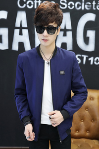 加绒夹克男外套青少年男装冬季棉衣棒球领加厚上衣服J15