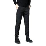 休闲裤男士宽松直筒长裤子男秋冬新款潮牌弹力大码男C9118中厚P35，男装休闲裤，星座509