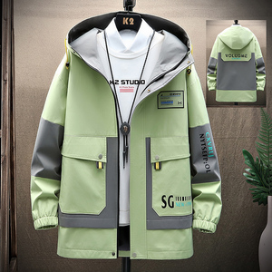 炸街外套男春秋韩版百搭青少年痞帅气夹克男宽松上衣服DS213-P65图片