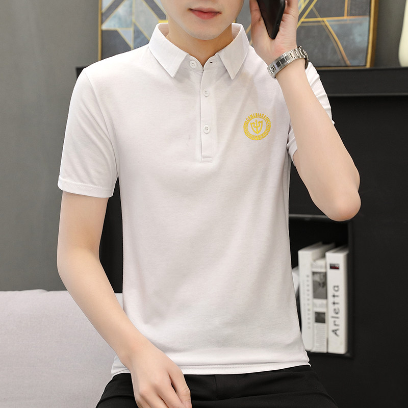 2021夏季新款冰丝polo衫男短袖T恤翻领体恤商务夏装上衣ST011-P30，男装Polo衫，星座509