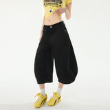 牛仔七分裤女夏季做旧水洗宽松直筒休闲百搭白色女裤子YD705-P60，男装牛仔裤，星座509