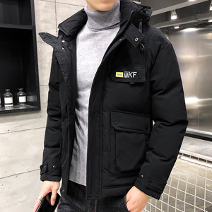 新款冬季男款时尚棉服连帽外套简约时尚休闲工装加厚棉衣M98-P75图片