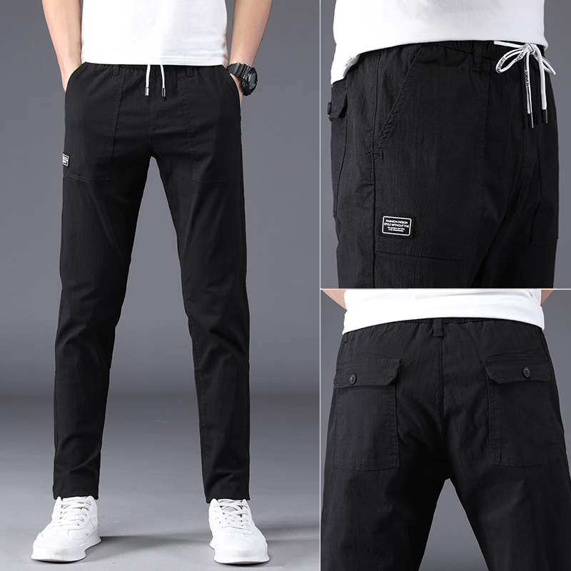 Spring and autumn long pants men's 2020 autumn new fashion elastic Korean style slim casual pants