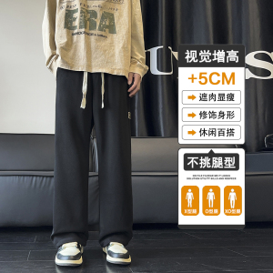 休闲裤子男士秋冬季2025新款潮牌运动直筒休闲百搭长裤D013-P45图片