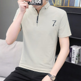 韩版男装短袖T恤夏季新款潮流衬衫领POLO衫百搭修身衣服ST007，男装Polo衫，星座509