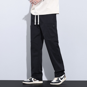 美式工装裤男春夏冲锋裤子男休闲直筒夏季宽松阔腿长裤M2403-P55图片