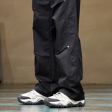 工装裤男潮牌ins宽松伞兵休闲裤美式伐木长裤秋季直筒裤Z9855-P45，男装休闲裤，星座509