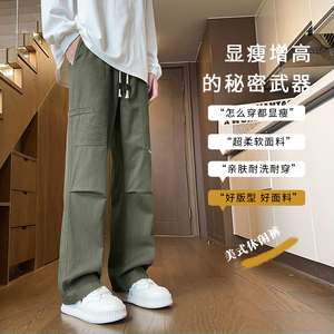 美式工装裤裤子男款秋冬潮牌宽松直筒vibe高街休闲长裤Z9852-P50图片