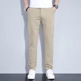 现货裤子男秋季西裤免烫休闲裤弹力修身小脚长裤子新款D8015-P45，男装西裤，星座509