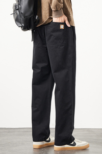 美式休闲裤男士秋款纯棉宽松直筒阔腿潮牌痞帅工装长裤Z2301-P50