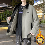 夹克男秋冬加绒加厚外套男潮牌冬装上衣高级感翻领褂子V202-P105，男装夹克，星座509