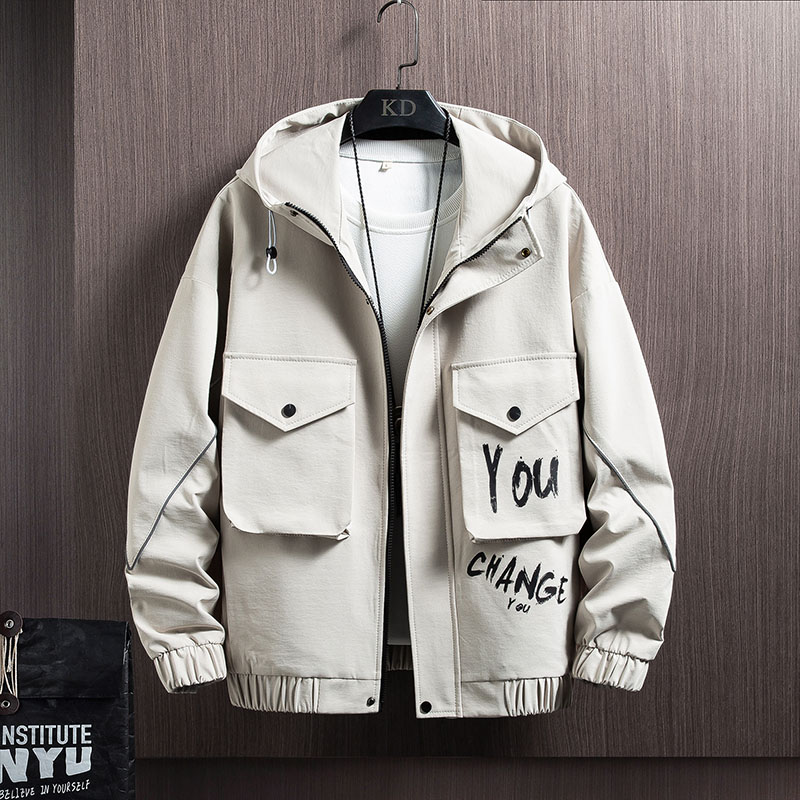 Integrated link tooling jacket jacket men's 2021 spring new relaxed leisure trend men's