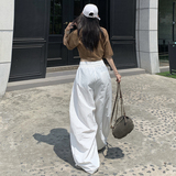 速干弯刀工装裤男女秋季薄款美式宽松休闲阔腿运动裤YD9023-P55，男装工装外套，星座509