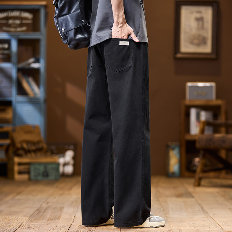 工装裤男士春新款百搭宽松直筒长裤美式休闲裤纯棉裤子Z2362-P50，男装棉裤，星座509