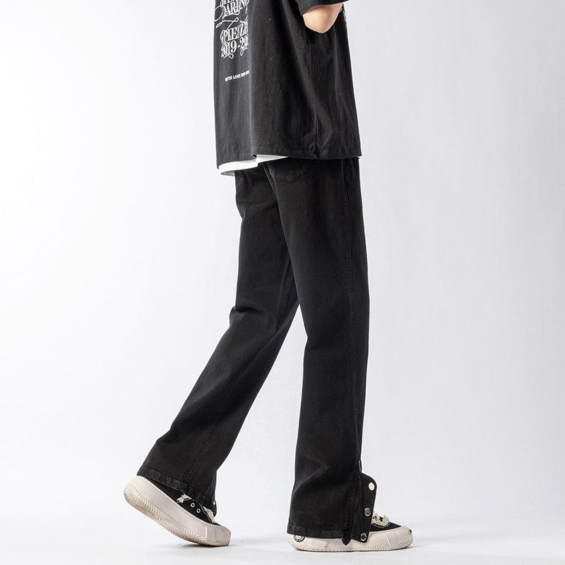 美式vib春夏牛仔裤男款潮牌设计感高街宽松直筒休闲长裤YD786-P45,男装牛仔裤,星座509