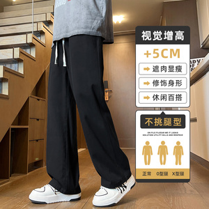 休闲长裤男士2024秋季新款直筒宽松男裤美式复古阔腿裤Z2329-P50图片