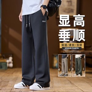 oversize裤子男生秋季直筒垂感拖地裤vibe美式高街休闲Z9868-P40图片