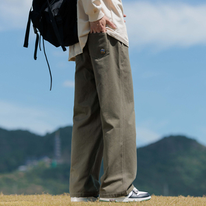 日系潮牌休闲裤男生秋季新款高街宽松直筒裤抽绳阔腿裤Z2329-P50图片