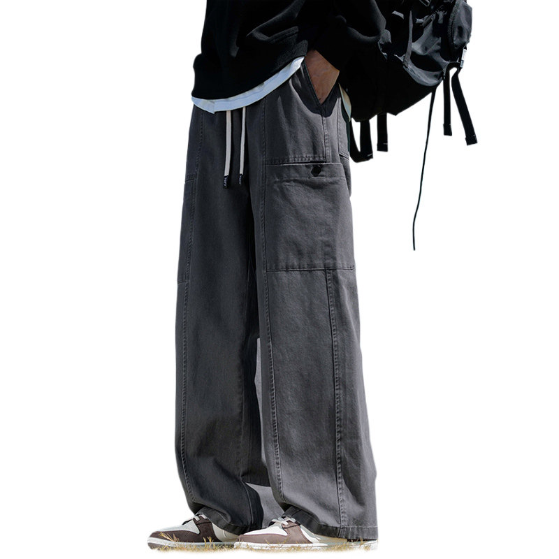 男士美式工装休闲裤新款秋季青少年宽松直筒西裤长裤子Z2345-P55,男装休闲裤,星座509