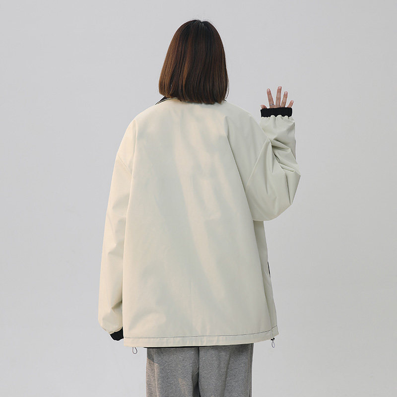 美式情侣双面穿外套男女春秋新款宽松大码百搭立领夹克XS859-P55,男装夹克,星座509