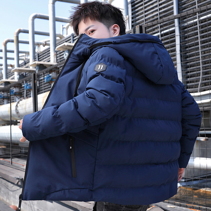 棉衣男士冬季外套2021新款短款羽绒棉服潮流连帽冬装棉袄F611-P55图片