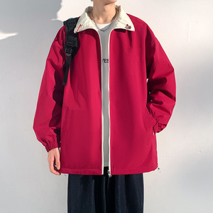 夹克男士秋季新款美式户外双面穿男款休闲学生工装外套XS859-P55图片