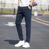 2025新款秋季裤子男韩版潮流修身小脚裤青少年学生休闲裤K819-P35，男装休闲裤，星座509