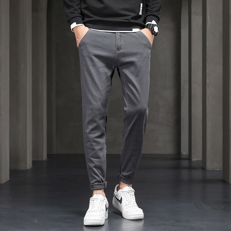 休闲裤男生韩版潮流秋冬款裤子男时尚直筒裤干长裤男K819-P35,男装休闲裤,星座509