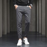 休闲裤男生韩版潮流秋冬款裤子男时尚直筒裤干长裤男K819-P35，男装休闲裤，星座509