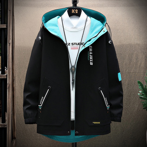 男士外套春新款韩版机能薄款工装夹克潮流情侣ins上衣服DS215-P65图片
