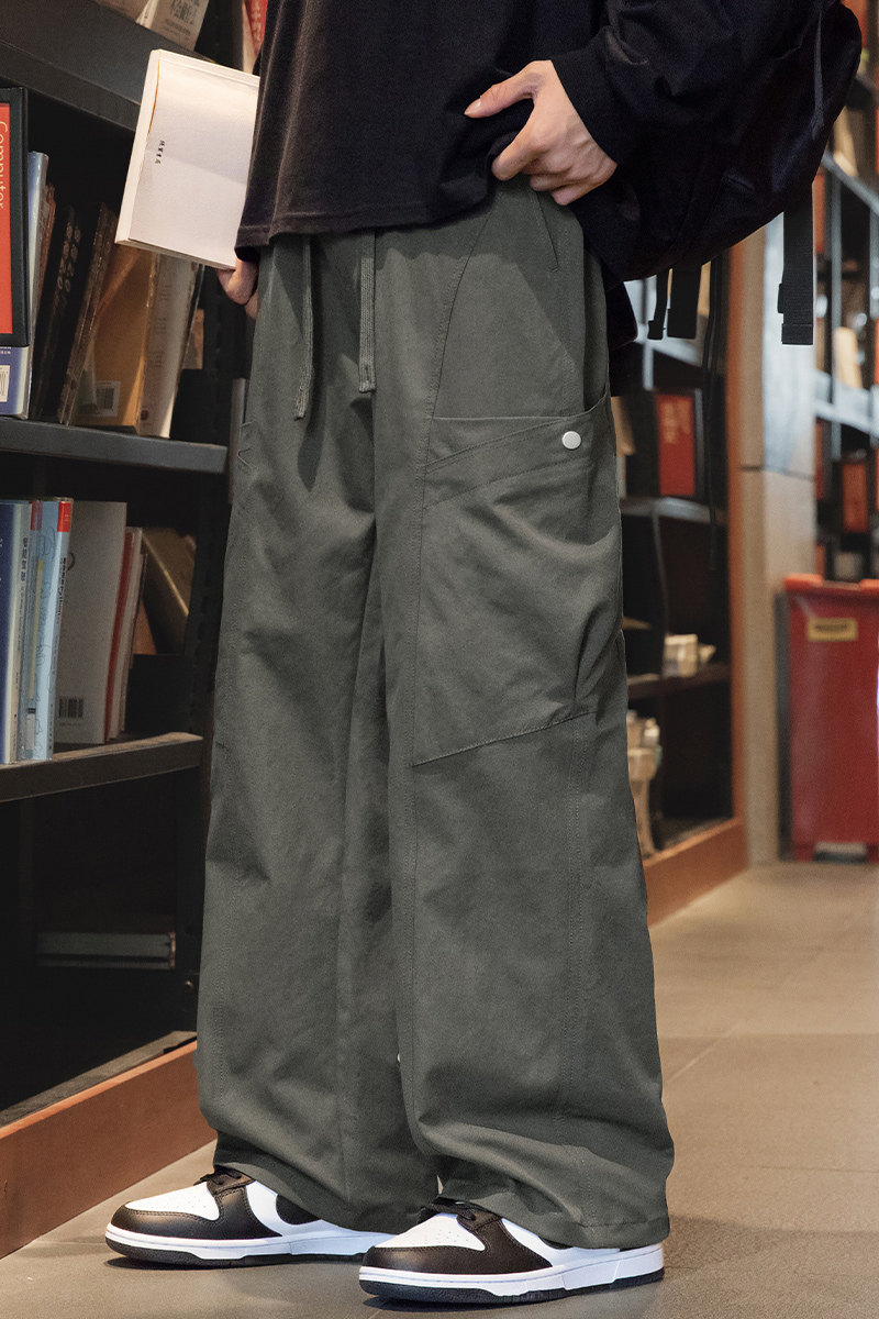 美式工装裤男士秋冬运动宽松男生拖地休闲百搭伞兵裤子Z9857-P50,男装休闲裤,星座509