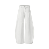 美式街头白色弯刀阔腿牛仔裤女夏季宽松休闲镰刀拖地裤YD9029-P60，男装牛仔裤，星座509