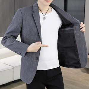 2024主推款休闲西服男单西秋季新款商务正装修身西装外套YZ08-P80图片