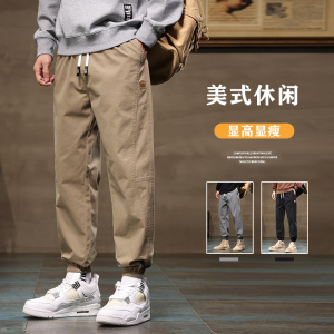 男士裤子男款秋冬长裤束脚裤纯棉裤子休闲裤男裤ins潮Z2306-P50图片