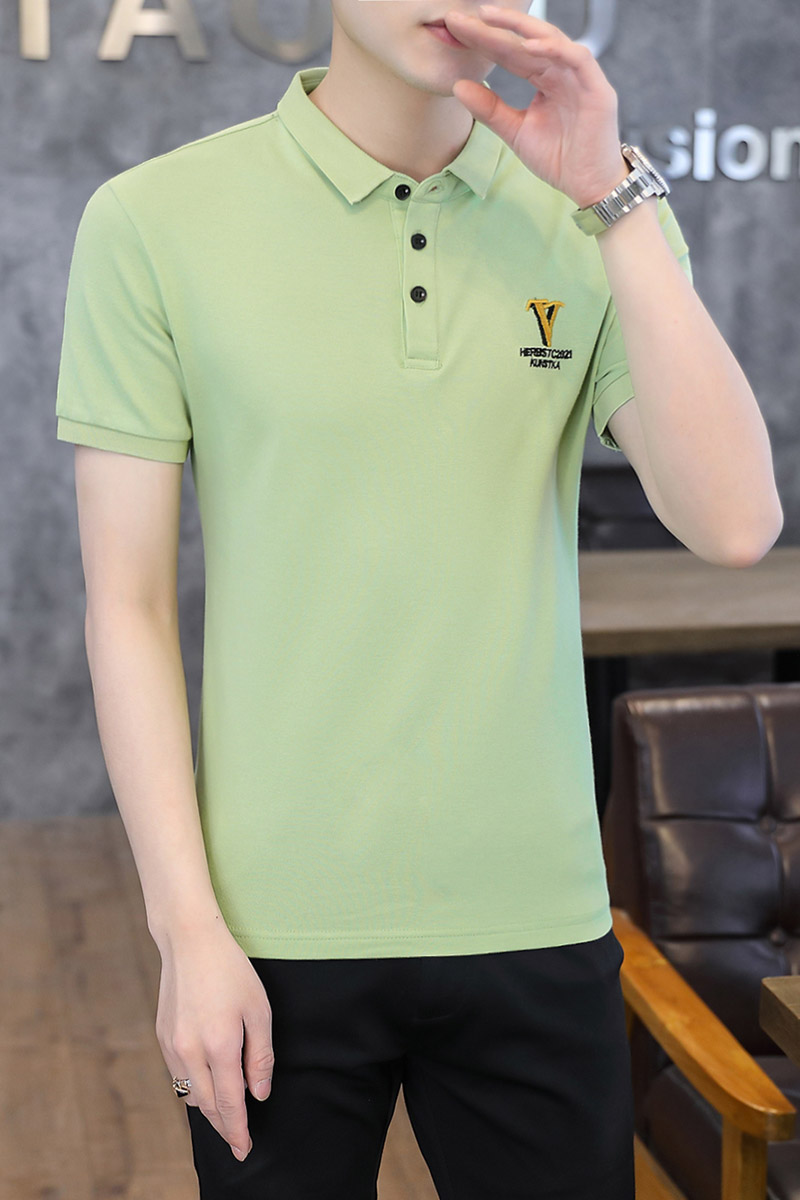 夏季潮流冰丝翻领男装体恤POLO衫2021新款短袖男T恤衣服TY515,男装Polo衫,星座509