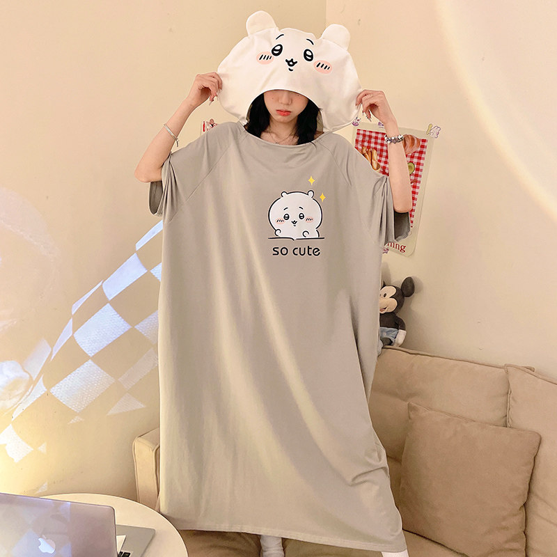 睡衣男女款睡裙纯棉短袖薄款情侣连衣裙加肥加大码200斤家居服,女士内衣/男士内衣/家居服,睡衣/家居服套装,淘宝优惠券,粉丝福利购,淘宝优惠卷